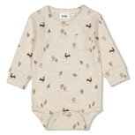 Feetje - Romper - Little Forest Friends - Offwhite Melange Feetje - Romper - Little Forest Friends - Offwhite Melange