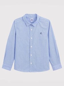 Petit Bateau - Hemd fijne streep - Blauw wit