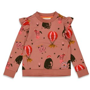 Jubel - Sweater AOP - Red Velvet Circus - Vintage roze