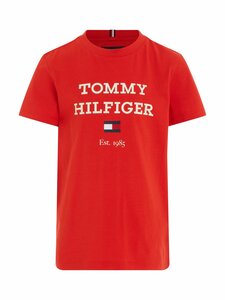 Tommy Hilfiger - T-shirt - Logo opdruk - Fierce Red