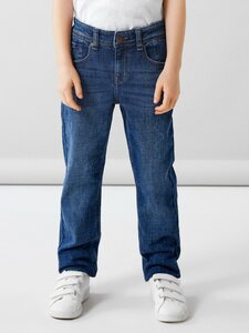 Name It - NOOS - Straight Jeans Broek - Boys - Dark Blue Denim