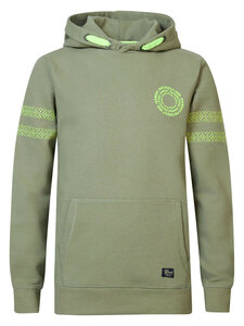 Petrol - Boys sweater Hooded Print - 6158 - Sage Green