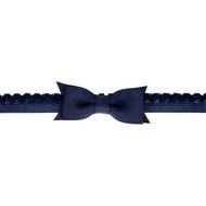 Newborn baby haarbandje met kanten strik - Dark blue