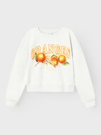 Name it - Sweater - Bright White - Orange
