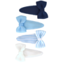 Baby haarspeldjes met strik - Marine Stripes