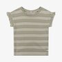Daily7 - Girl - Organic T-shirt boxy fit stripe - Stone Army