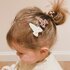 Baby haarspeldjes met strik - retro heart_