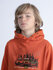 Petrol - Boys Sweater Hooded Print - Orange Rust_